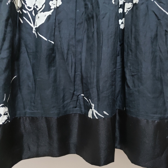 Lapis Floral Black And White Braided Adjustable Straps Cotton Silk Women Size L - Picture 9 of 11